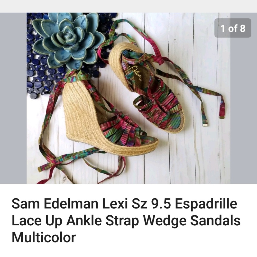 Sam Edelman Lexi Espadrille Lace Up Sandals Wedge